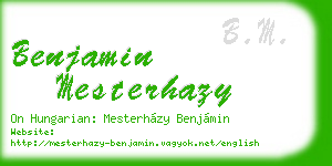 benjamin mesterhazy business card